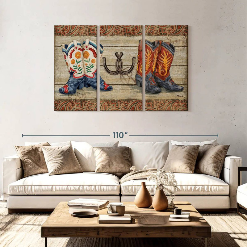 Lelar Wild West Boots IV, 48" H x 74" W
