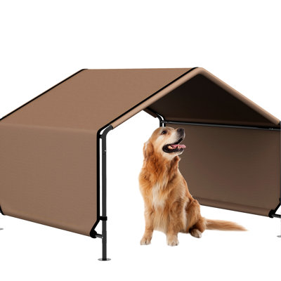 Pet Outdoor Tent - To Minor Weather Changes, Brown Portable Dog Shade Construction ,
