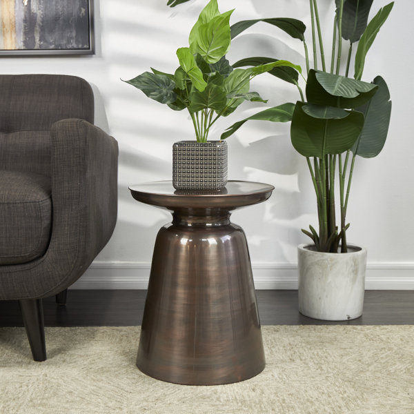 Alaunna Iron Drum End Table