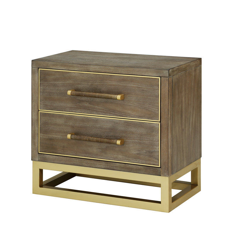 2 Drawer Nightstand Solid And Durable