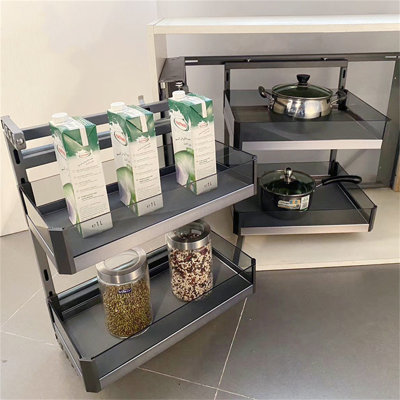 Kuehne Blind Corner Cabinet Organizer(left open)