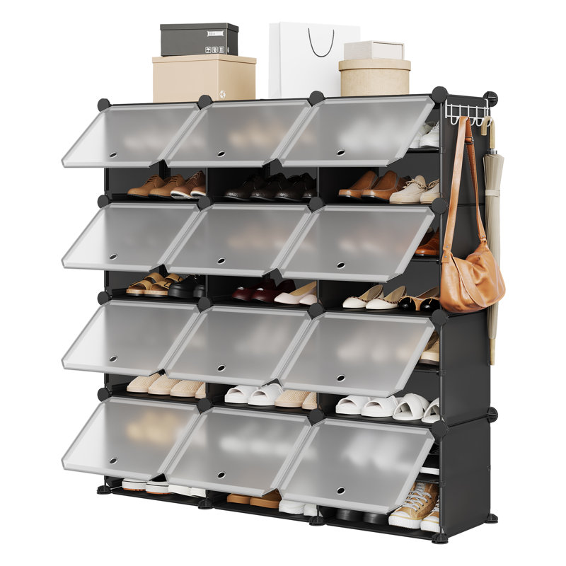 48 Pair Shoe Rack, Black