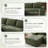 Boneless 96" Cloud Sectional Couch with L-Shaped Chaise, Corduroy Sectional Sofa with Ottoman, Boneless Couch with Deep Seat in a Box for Living Room, No Assembly Required-1043725403