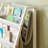 38.4'' W X 29.9"H Kids Bookcase Multi-Tier Metal Book Display with Book Sling Shelf White