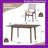 7-Piece Dining Table Set With Stackable Chairs Solid Wood Legs & MDF Tabletop-543896243-543896244