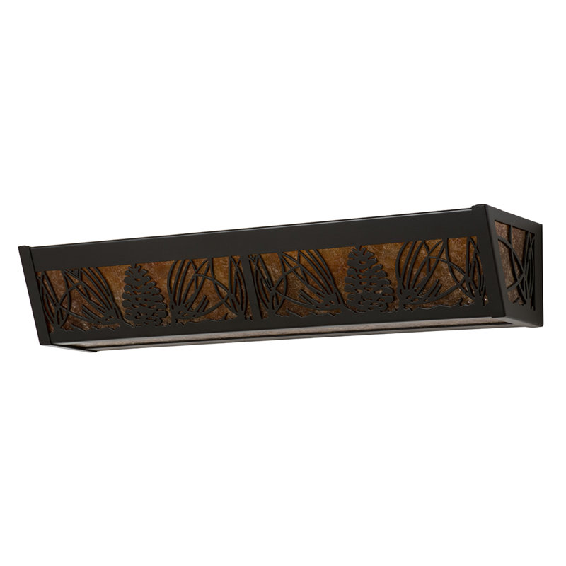 Rustic Lodge 4 - Light Bath Bar, Timeless Bronze, Amber