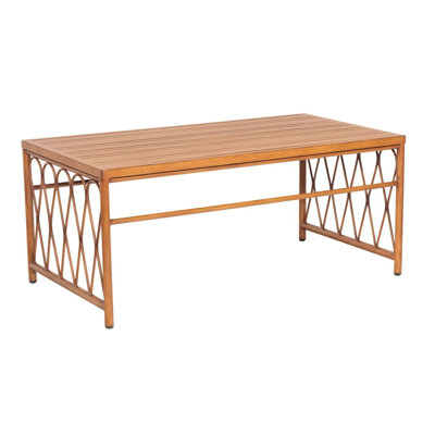 Table basse avec plateau à lattes