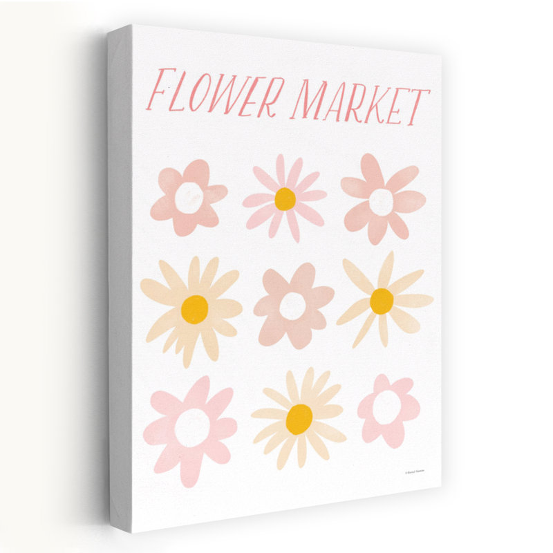 Flower Market Poster Contemporary Flower Spring Art, 24" H x 16" W