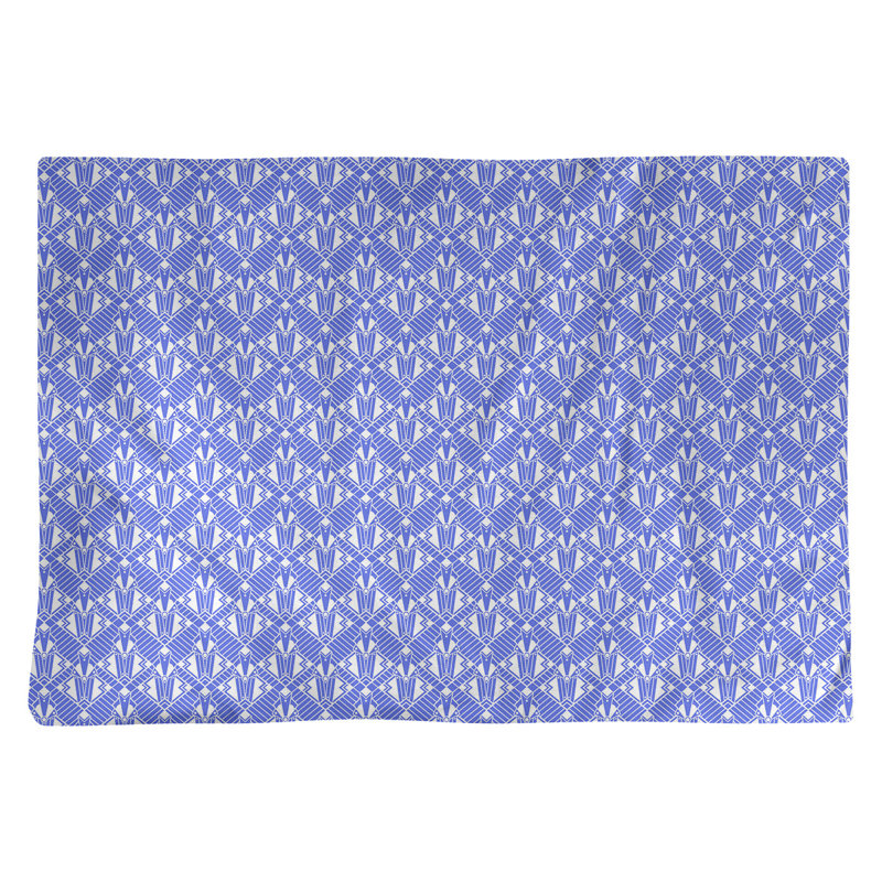 Napperon en coton 18 po Alternate art deco, Bleu