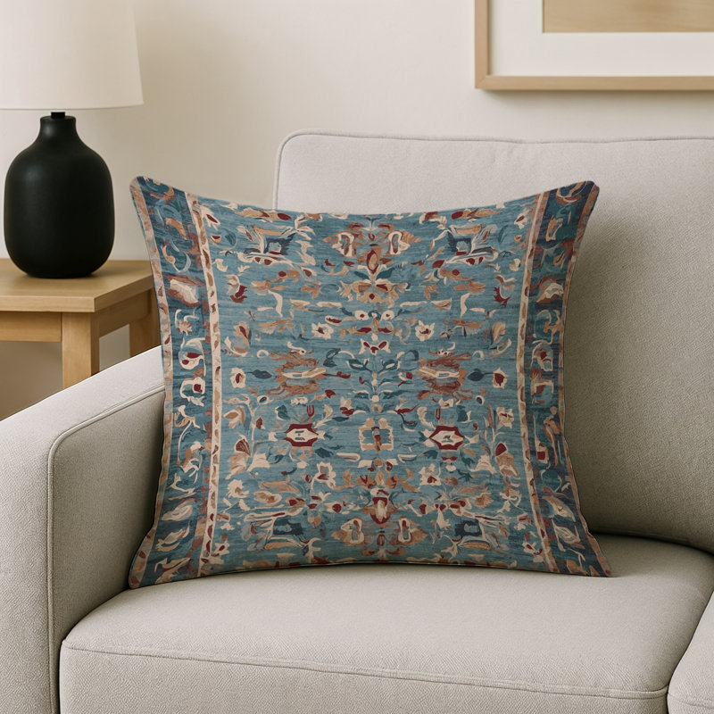 Coussin décoratif intérieur et extérieur Modern, Carré 18 po, Gris oriental 26