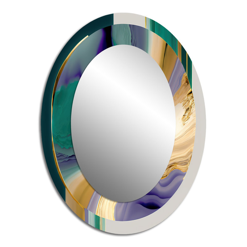 Miroir mural Bold Expression Art II - Green, 40 po x 30 po