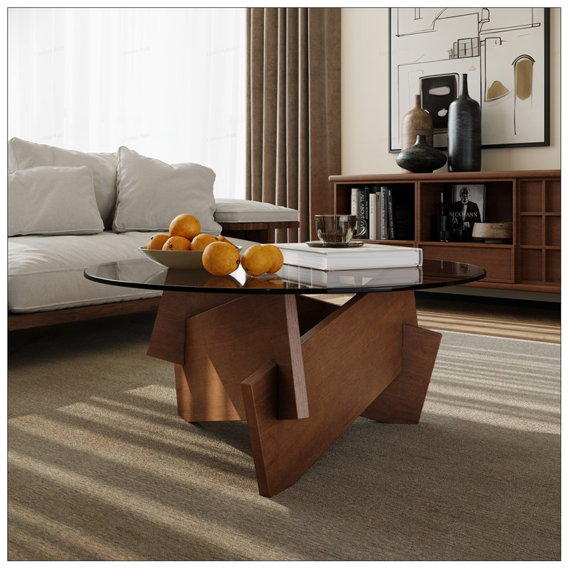 Table basse ronde moderne pour le salon - table de bout Mid Century