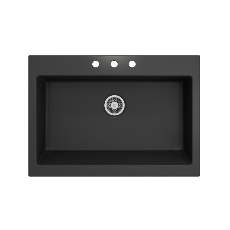 Nuova 34'' L Retro-fit Apron-Front Kitchen Sink, Dark Gray