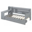 Lit de jour simple en bois avec 3 tiroirs, ports USB et bureau, gris-1741921215-1741921212