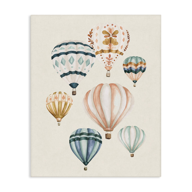 Toile à montgolfières Wanderlust, conception par Bethany Sandoval, H 30 po x l 24 po