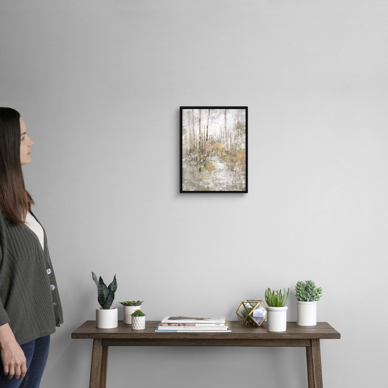 «Morning Hike II» par Alexys Henry, impression sur toile, H 16 po x l 13 po x P 1,75 po, Cadre flottant noir