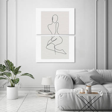 Black White Minimalist Abstract Painting Woman Face Silhouette, Large Acrylic  Painting, Black and White Minimalist Wall Art 