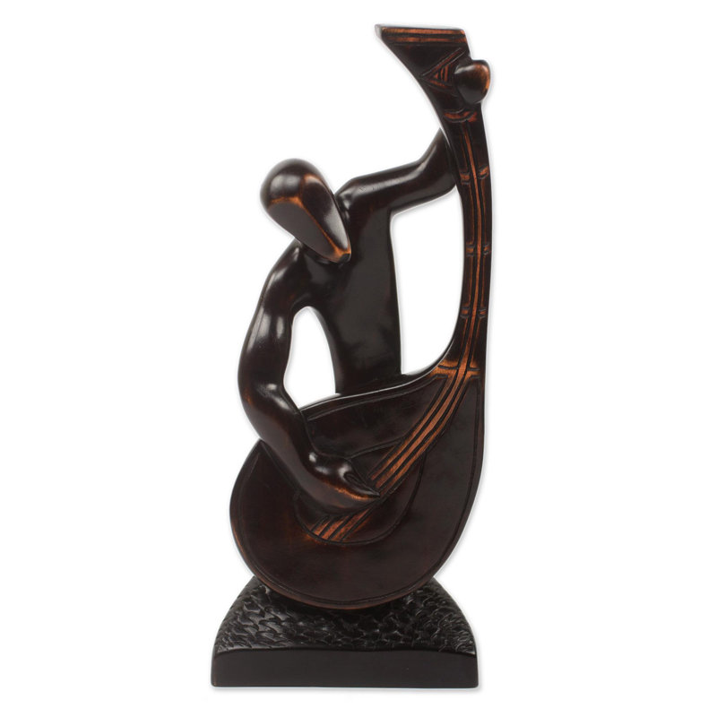 Figurine de musicien africain Dannon Banjo
