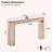 63" Modern Fluted Console Table, Narrow Entryway & Sofa Table With Marble-Pattern Top For Living Room Hallway Foyer-922883972