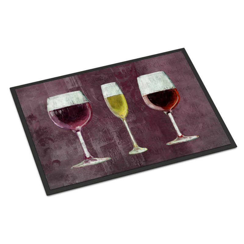 Tapis d'entrée antidérapant Hazlett, Rectangle 1 pi 6 po x 2 pi 3 po