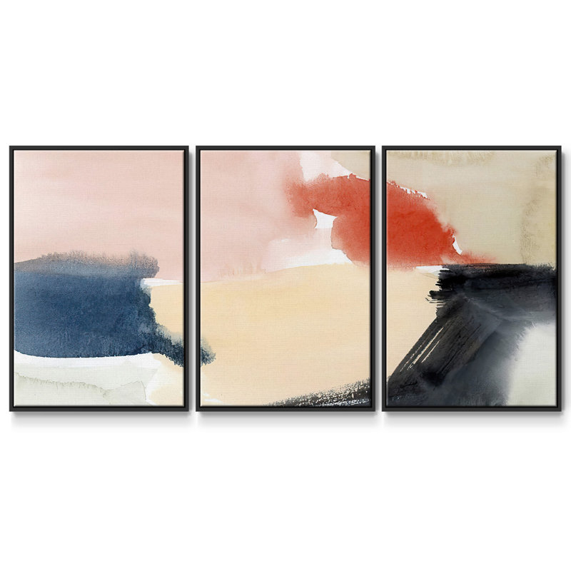Aquarelle aire de jeu II, 3 pièces, Noir, H 24 po x l 48 po x P 2 po
