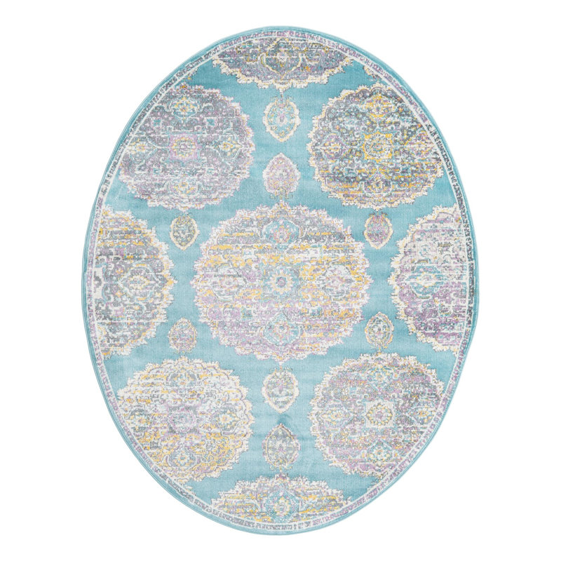 Paragon Floral Indoor Rug, Oval 8'2" x 10'