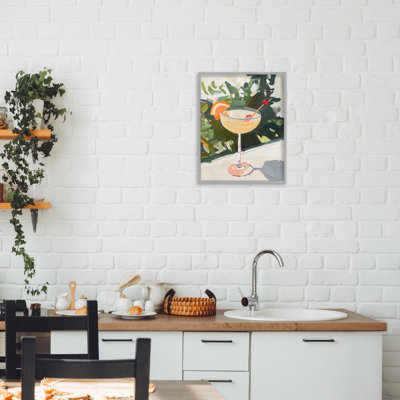 Cocktail avec tranche de fruits, estampe numérique, conception de Riley B