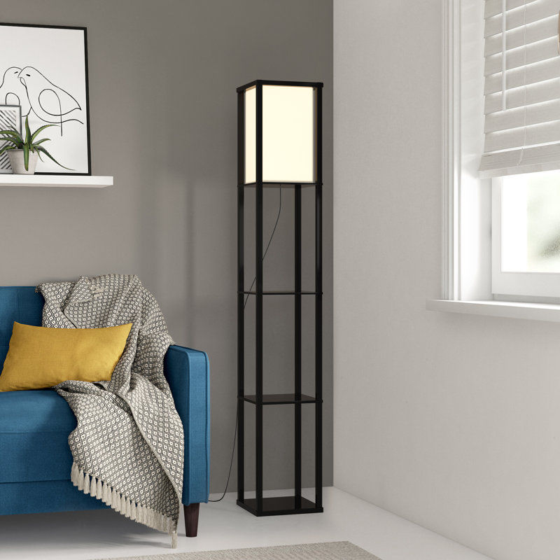 Damm 160cm Black Column Floor Lamp