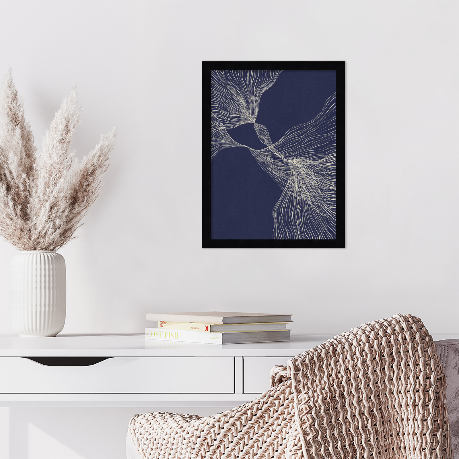 Interaction 1 by Alisa Galitsyna, Black, 17" H x 13" W x 1" D