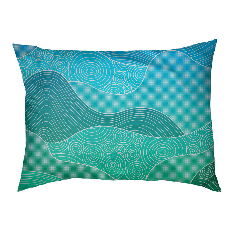 Coussin pour chien Byrge, Bleu / Vert, Grand (l 42,5 po x P 32,5 po x H 14 po)