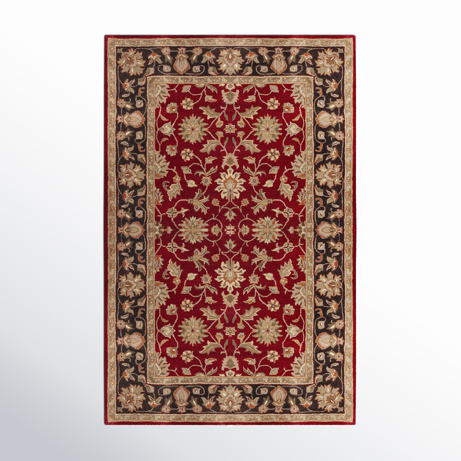 Byler Garnet Hand-Tufted Wool Oriental Rug, Rectangle 2' x 3'