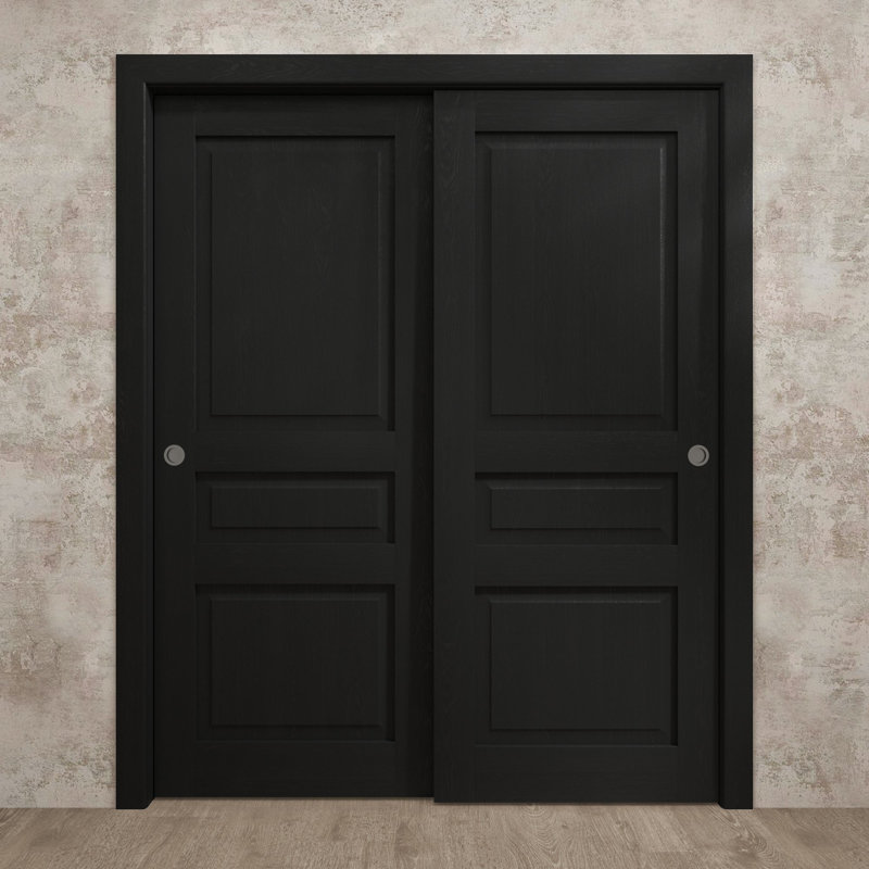 Portes coulissantes pour garde-robe coulissantes | Ego 5012 | Ensemble de quincaillerie Rails | Portes de garde-robe de chambre en bois massif