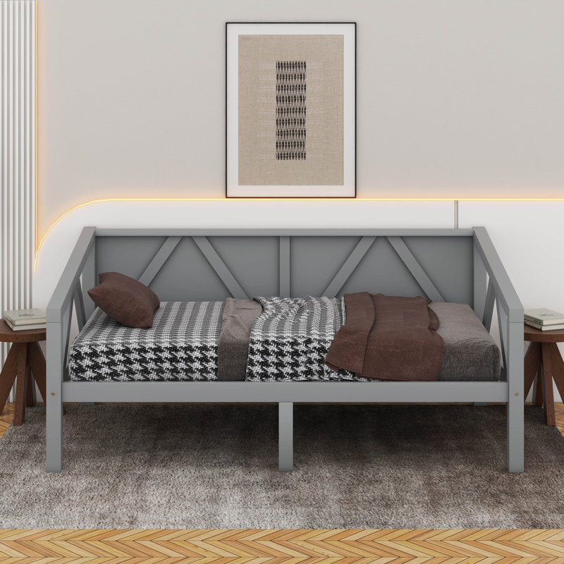 Lit de jour, Gris, Lit simple