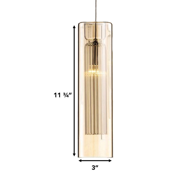 Luminaire suspendu ambre 2 niveaux
