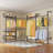 Timate L4 L-Shaped Heavy-Duty Garment Rack, Industrial Pipe Closet System with Expandable Design, Wall-Mounted Corner Wardrobe Kit ,Black-1472926419