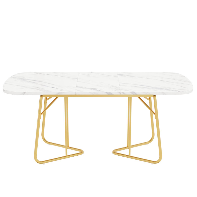 Aeris Extendable Oval Metal Base Dining Table