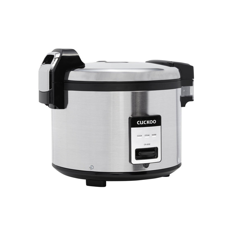 CUCKOO Commercial Rice Cooker & Warmer, Extra Large Rice Cooker 30-Cup Uncooked / 60-Cup Cooked, Professional Industrial Grain Cooker with Large Capacity, Easy One-Touch Operation, Silver (CR-3032)