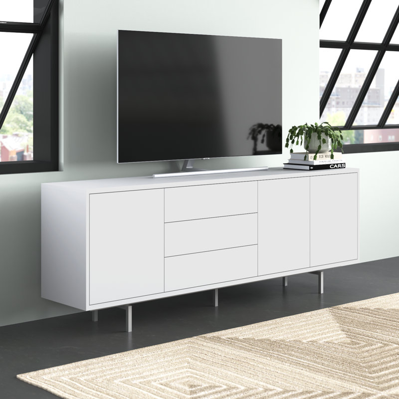 Anirvin Unfinished TV Stand for TVs up to 88", White