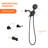 Wall Mounted Tub Shower System With Handheld Shower 2-In-1 Shower Faucet Set Double Handle Brass Shower Trim Kit With Rough-In Valve-101771211
