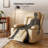 Remote Control Power Lift Recliner Chair with PU Leather, Wide Recliner Sofa for Elderly & Limited Mobility in Living Room, Beige-1256698467