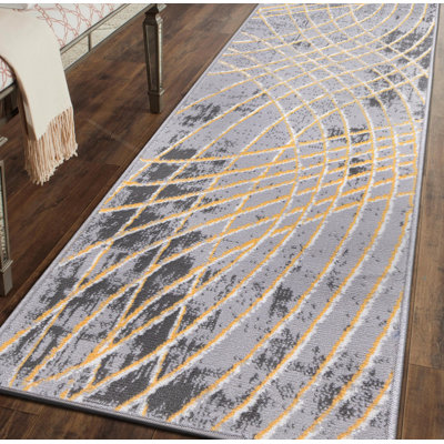 Tapis jaune / gris / ivoire Lowden