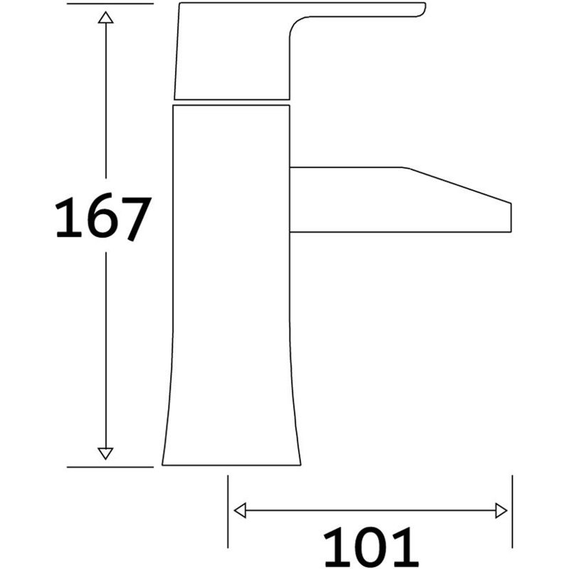 3 Handle Deck Waterfall Faucet Bath Filler with Diverter