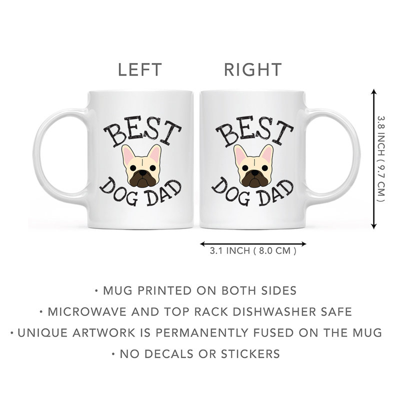 Tasse à café Best Dog Dad, Bouledogue français