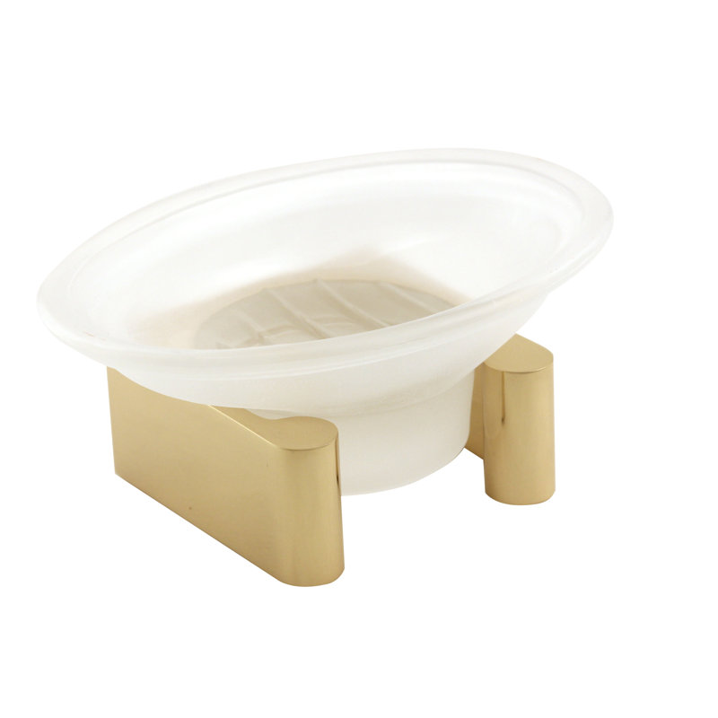 Luna Soap Dish, Polished Brass