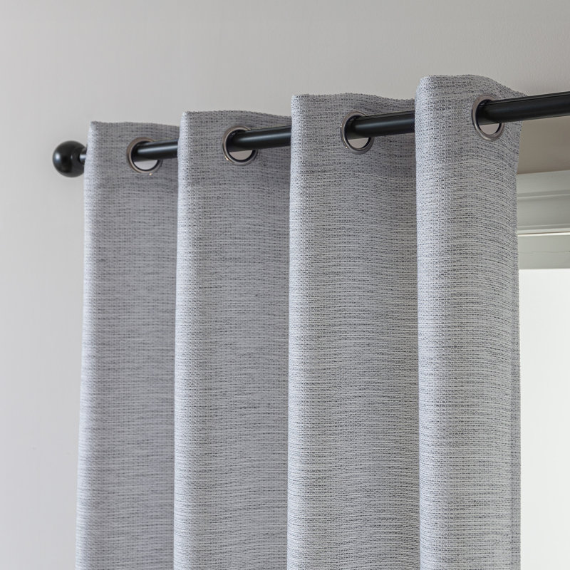  Blackout Curtains With Lining(Set of 2), Gray, 52" W x 95" L