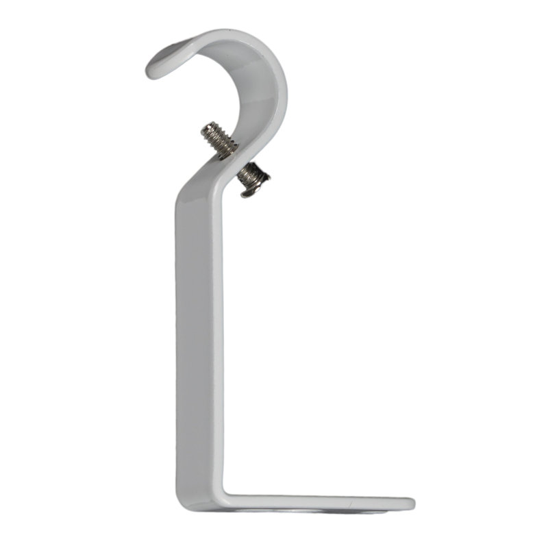 Support de rideau non réglable Peterkin, Blanc lustré, H 3 po x l 1 po x P 1 po