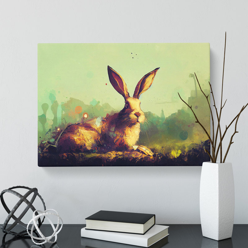 Hare Modern Art - Wrapped Canvas, 35cm H x 50cm W x 3cm D