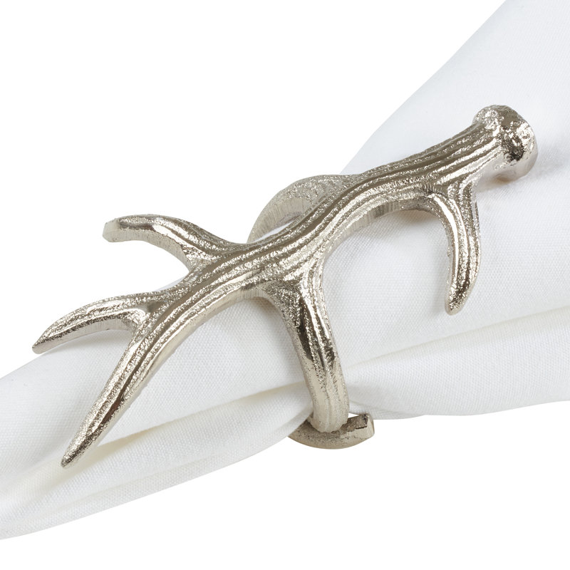 Rond de serviette Antler, Argent