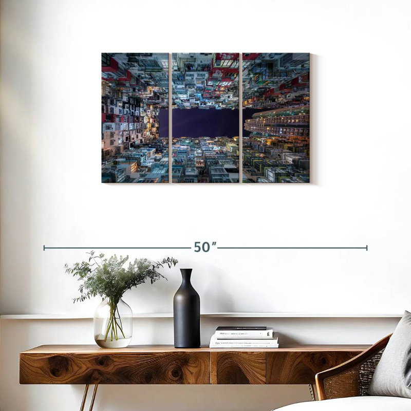 Les appartements hongkongais d'en bas, H 20 po x l 33 po