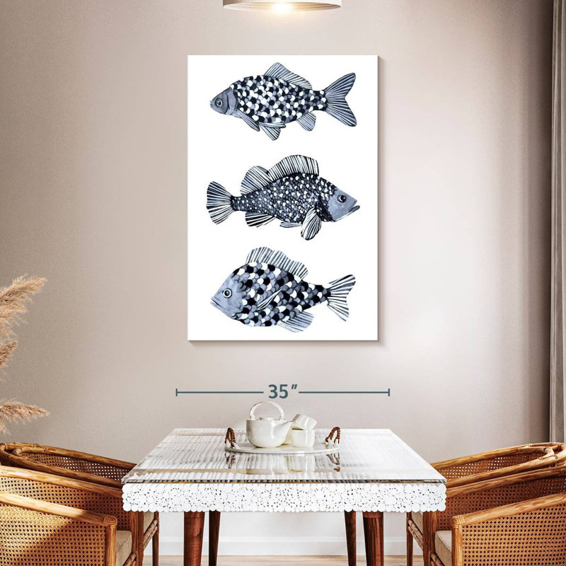 Brampt Blue Fish II, 48" H x 32" W